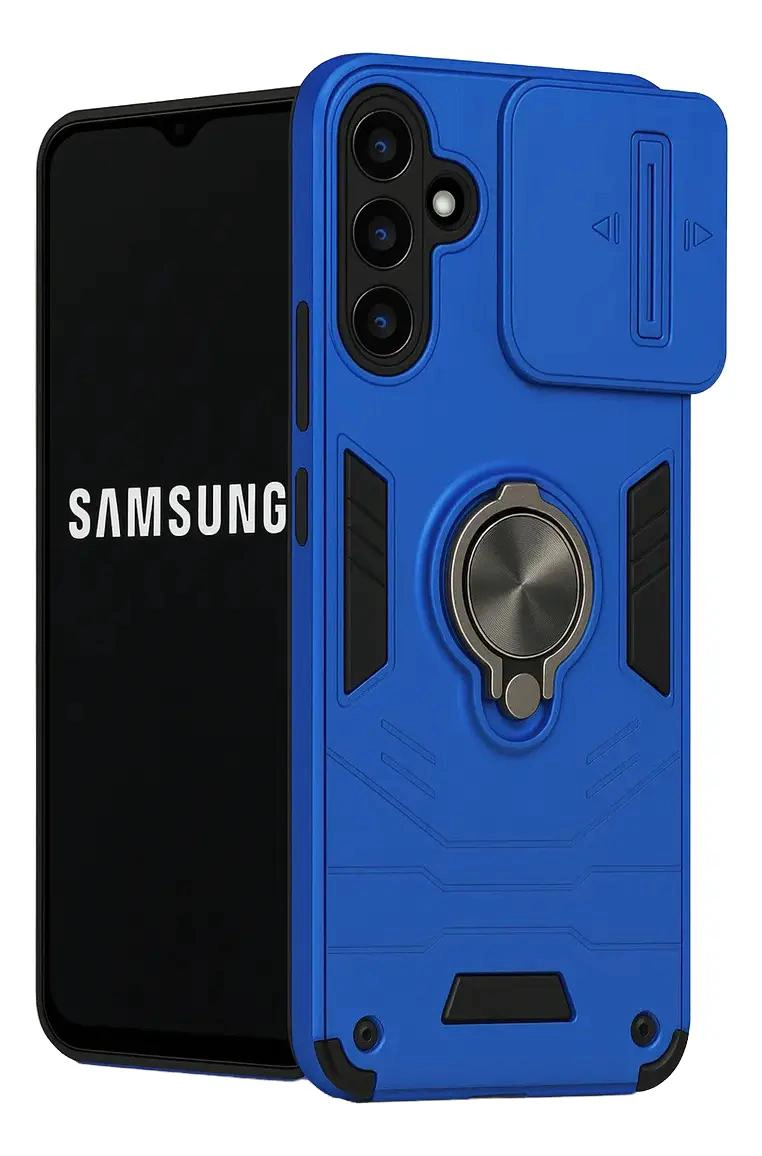 FUNDA ANTIGOLPE PARA SAMSUNG A16 CON ANILLO Y TAPA DESLIZANTE - 1