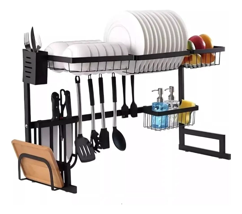 RACK ESCURRIDOR SECA PLATOS ORGANIZADOR MULTIFUNCIONAL 65 CM - 1