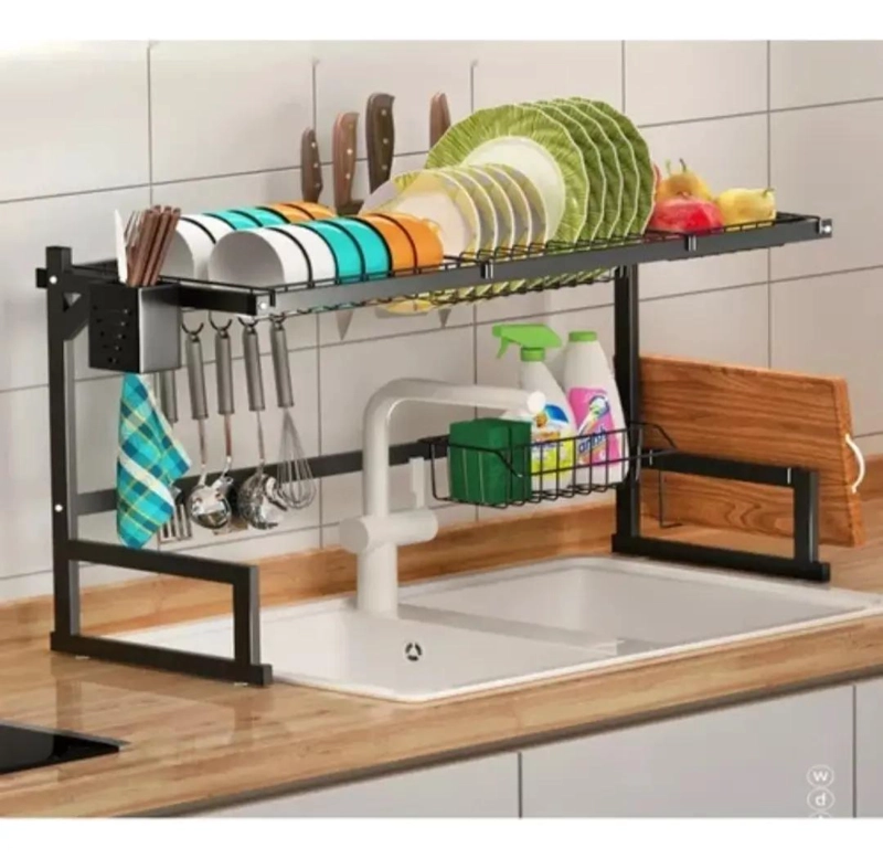 RACK ESCURRIDOR SECA PLATOS ORGANIZADOR MULTIFUNCIONAL 65 CM - 2