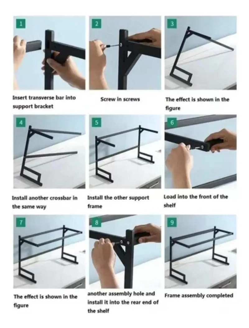 RACK ESCURRIDOR SECA PLATOS ORGANIZADOR MULTIFUNCIONAL 65 CM - 5