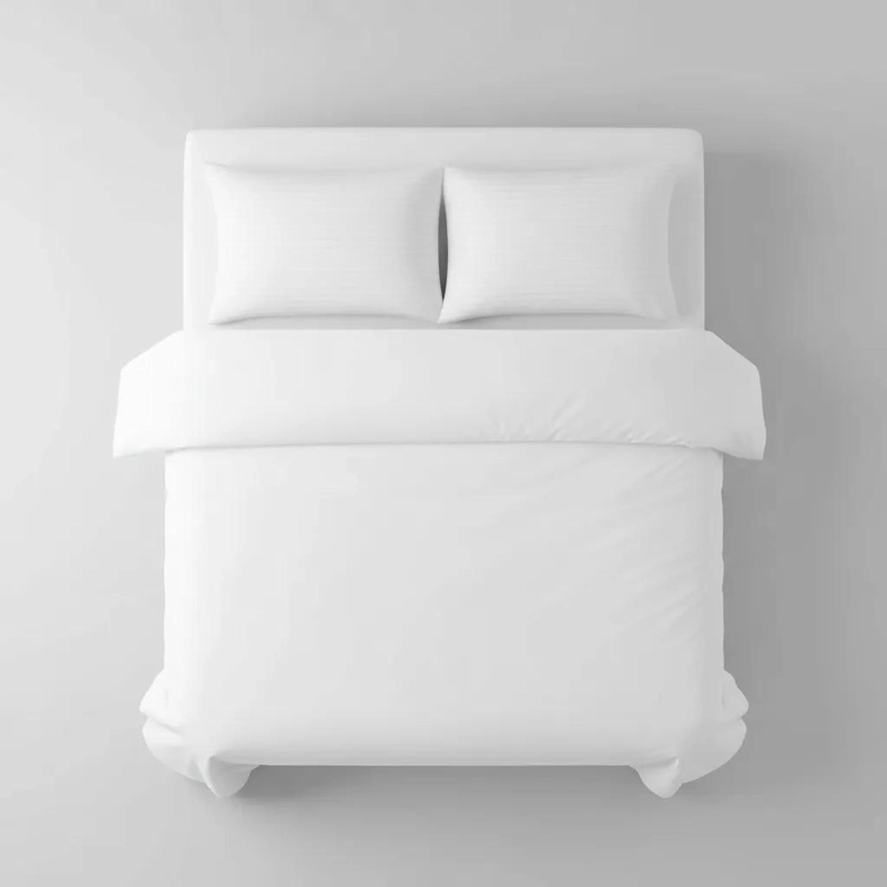 FUNDA PLUMON 200 HILOS BLANCA CON ALETA PARA 1.5 PLAZAS - 5
