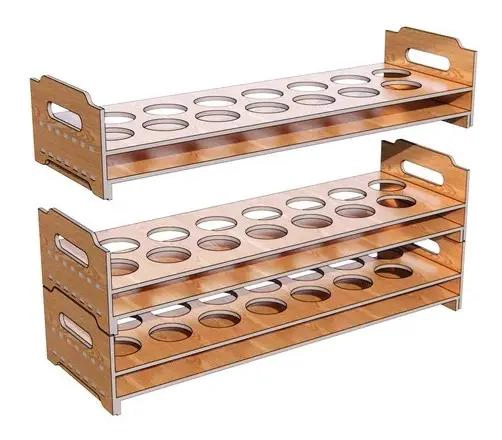 ORGANIZADOR APILABLE DE MADERA PARA HUEVOS IDEAL PARA COCINA - 3