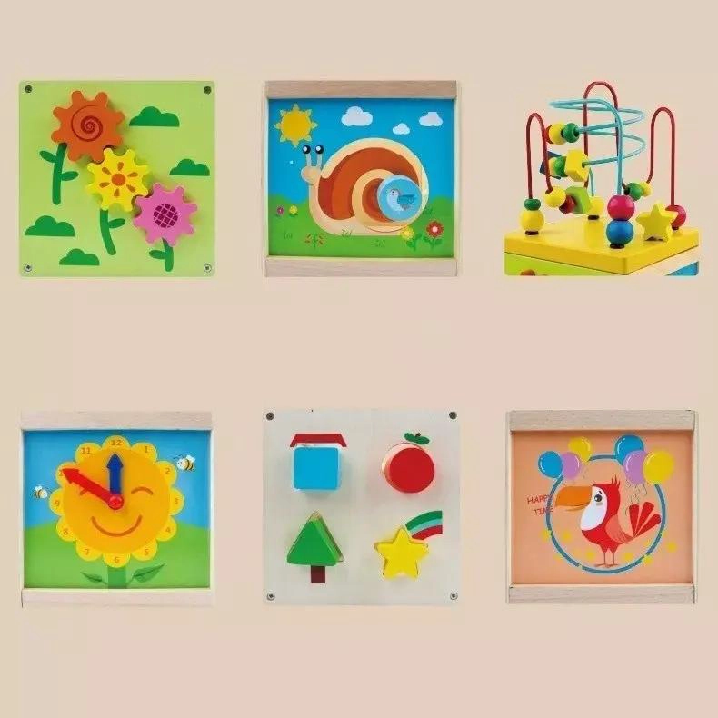 CUBO DIDACTICO DE MADERA PARA BEBE S CON COLORES VIVOS - 6