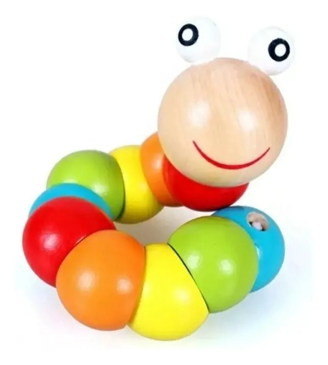 JUGUETE ENHEBRADOR DE MADERA PARA DESARROLLO INFANTIL - 7