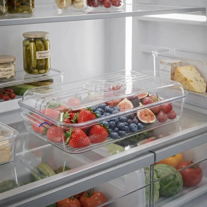 BANDEJA ORGANIZADOR ACRILICO PARA REFRIGERADOR MULTIUSOS - 3