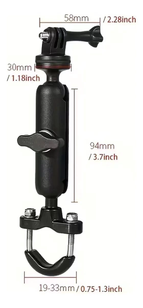 SOPORTE PARA BICICLETA O MOTOCICLETA PARA CAMARA DE ACCION - 4