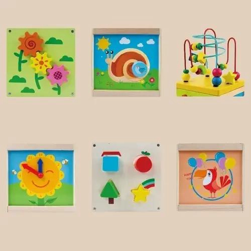 CUBO DIDACTICO DE MADERA PARA BEBE S CON COLORES VIVOS - 6