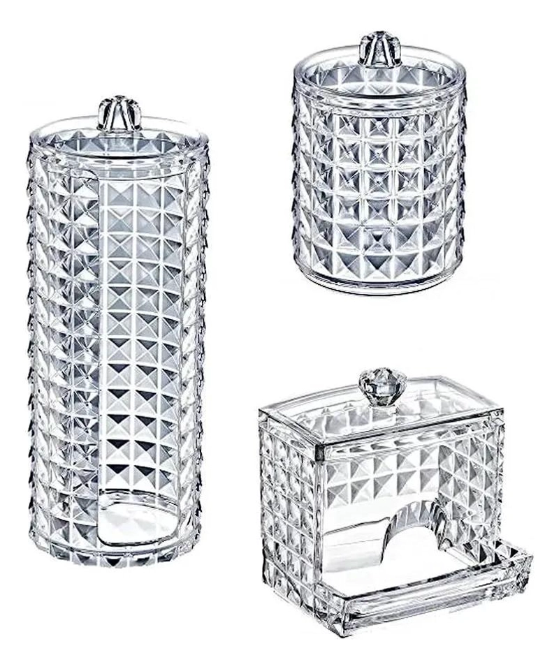 SET DE FRASCOS DE VIDRIO PARA COCINA Y DORMITORIO EN BLANCO - 1