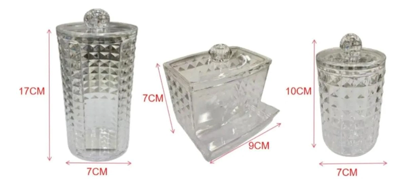 SET DE FRASCOS DE VIDRIO PARA COCINA Y DORMITORIO EN BLANCO - 3