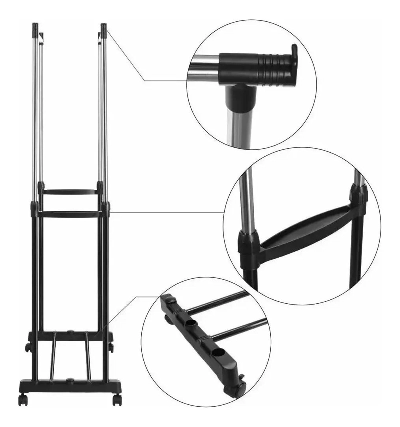PERCHERO COLGADOR DOBLE AJUSTABLE PARA ROPA Y ACCESORIOS - 3