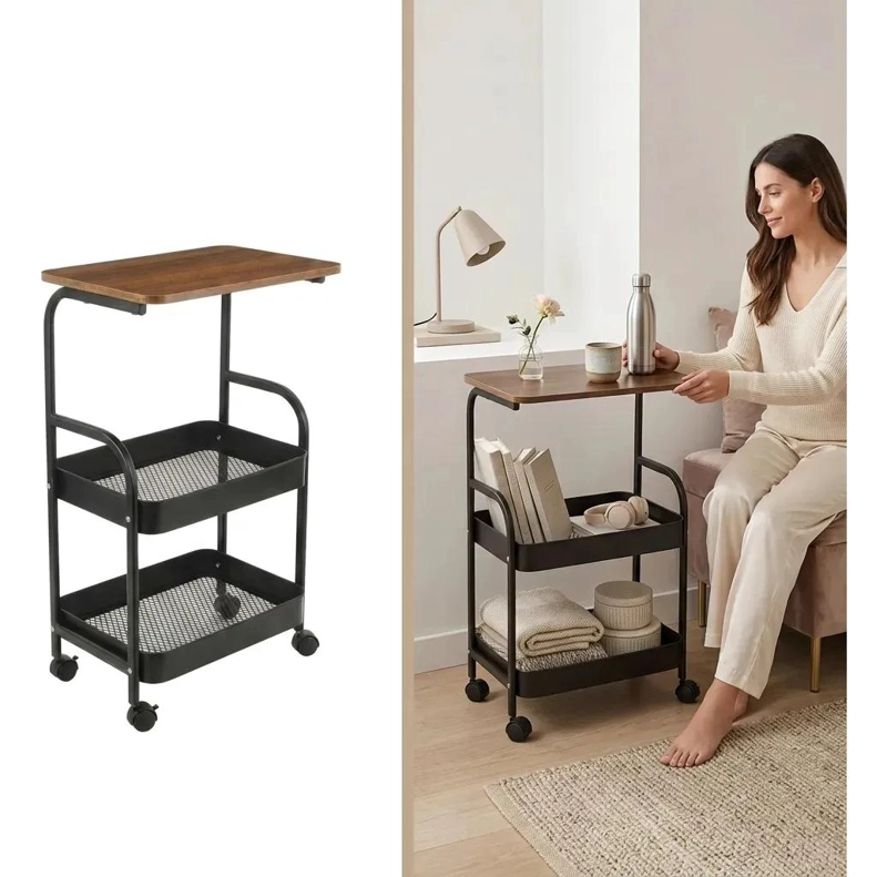 CARRITO ORGANIZADOR DE COCINA CON 3 NIVELES Y RUEDAS - 2