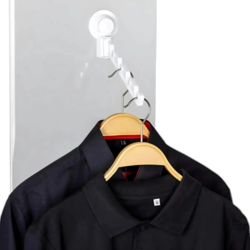 COLGANTE ORGANIZADOR DE GANCHOS PARA ROPA CON VENTOSA - 5