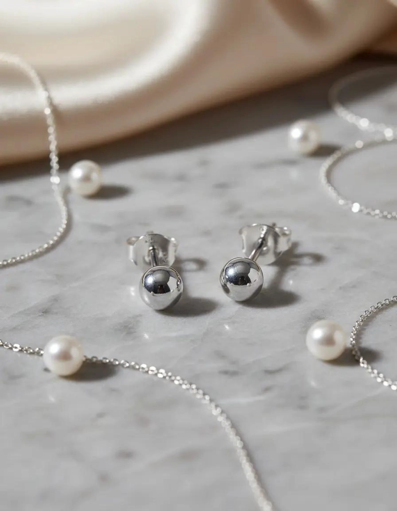 AROS DE PLATA FINA 925 CON DISEÑO CLASICO DE 4 MM - 4