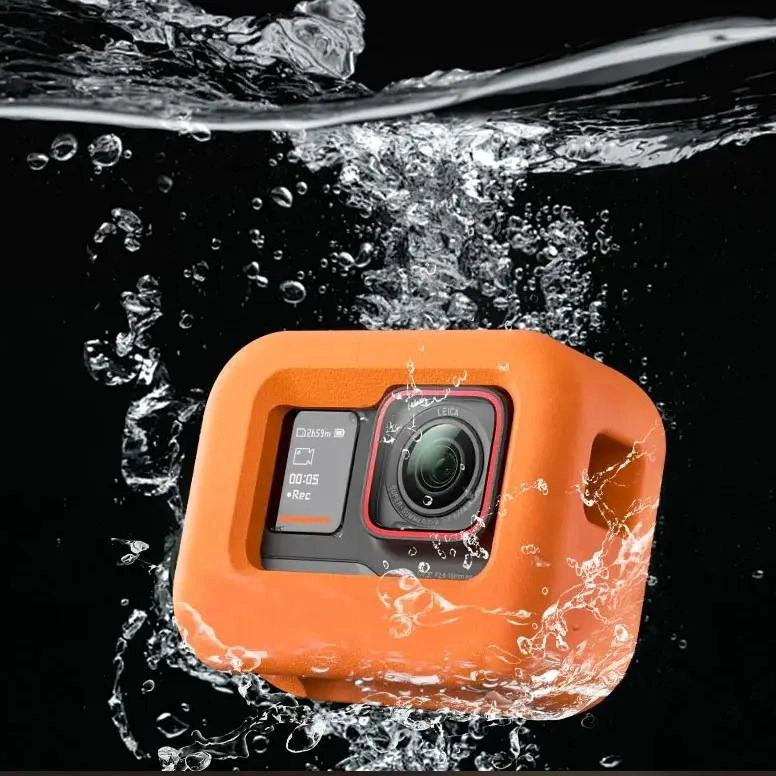 FUNDA FLOTANTE NARANJA PARA CAMARAS DE ACCION - 4