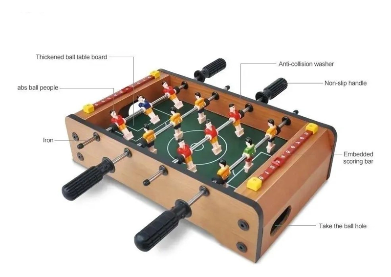 JUEGO DE MESA MINI FUTBOL TACA TACA DE MADERA - 2