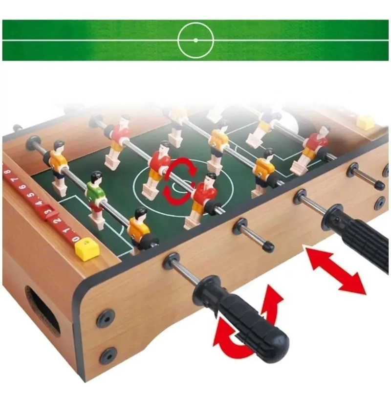 JUEGO DE MESA MINI FUTBOL TACA TACA DE MADERA - 4