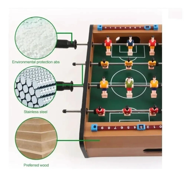 JUEGO DE MESA MINI FUTBOL TACA TACA DE MADERA - 5