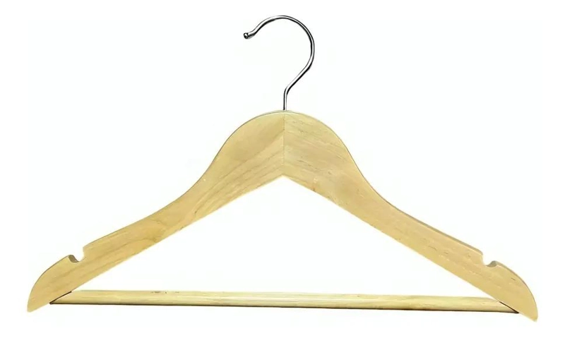 PACK DE 10 COLGADORES DE MADERA PARA ROPA DE BEBE  CON GANCHO GIRATORIO - 5