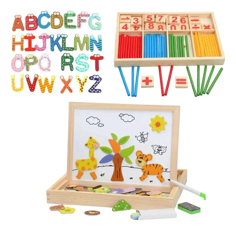 PACK DE PIZARRA MAGNE TICA Y LETRAS DIDACTICAS PARA NIÑOS - 1
