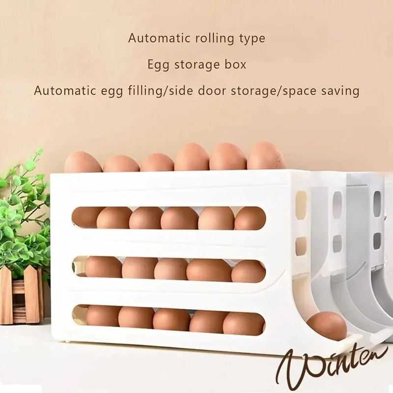 DISPENSADOR DE HUEVOS ORGANIZADOR 4 NIVELES PARA COCINA - 2