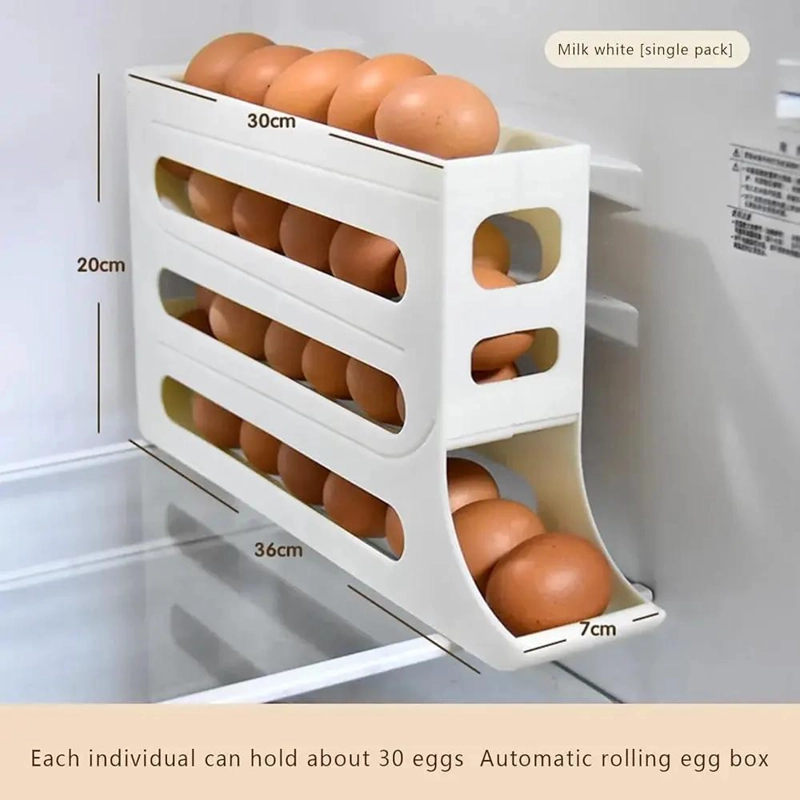 DISPENSADOR DE HUEVOS ORGANIZADOR 4 NIVELES PARA COCINA - 5