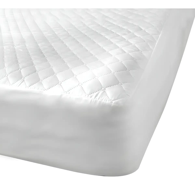 CUBRE COLCHON IMPERMEABLE 2 PLAZAS BLANCO RAYADO - 1