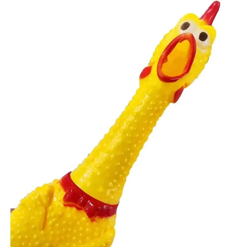 JUGUETE CHIRRIANTE DE POLLO PARA PERROS 17CM - 1