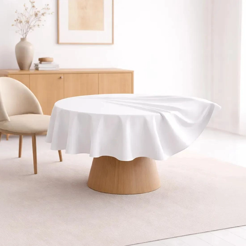 MANTEL REDONDO IMPERMEABLE ANTIMANCHAS 180 CM PARA MESA - 1