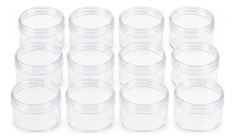 PACK DE 12 FRASCOS ORGANIZADORES TRANSPARENTES DE 30ML - 1