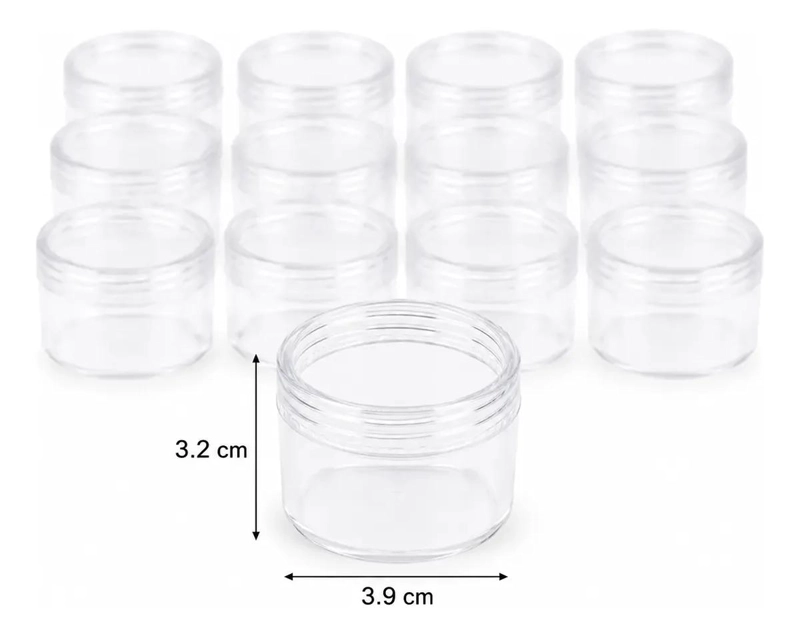 PACK DE 12 FRASCOS ORGANIZADORES TRANSPARENTES DE 30ML - 2