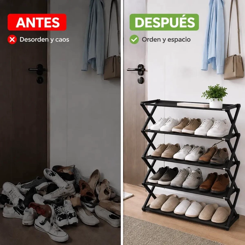 ZAPATERO ORGANIZADOR ARMABLE DE 5 NIVELES PARA CALZADO - 3