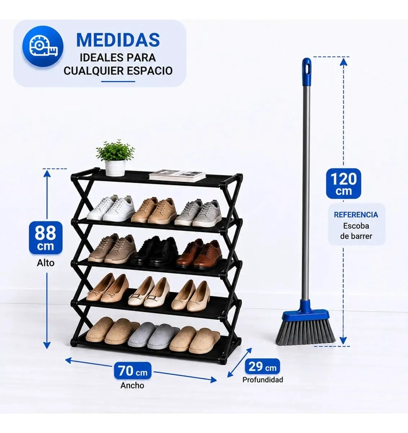 ZAPATERO ORGANIZADOR ARMABLE DE 5 NIVELES PARA CALZADO - 6