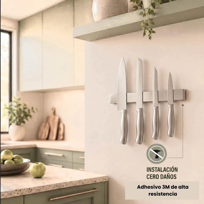 SOPORTE MAGNE TICO DE ACERO INOXIDABLE PARA CUCHILLOS 40 CM - 4