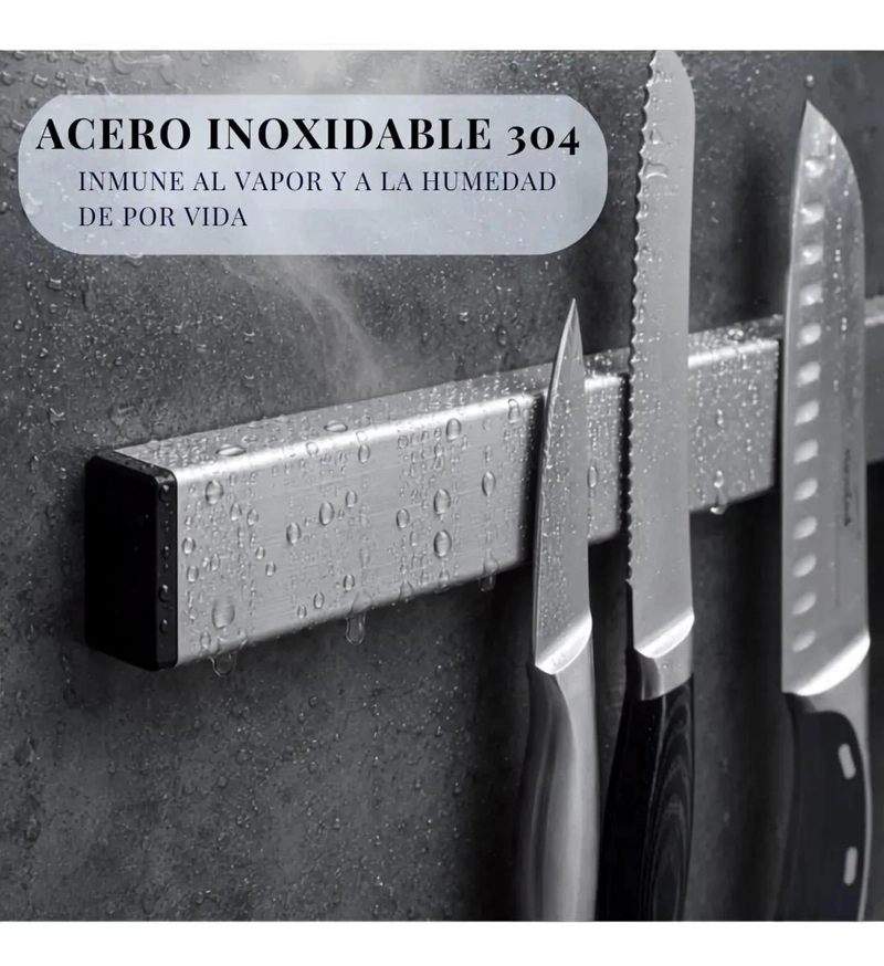 SOPORTE MAGNE TICO DE ACERO INOXIDABLE PARA CUCHILLOS 40 CM - 6