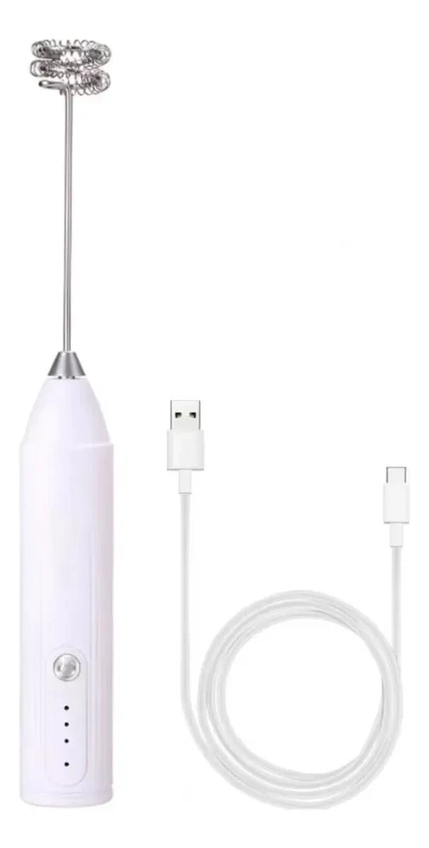 ESPUMADOR ELE CTRICO RECARGABLE CON BATIDOR DE ACERO INOXIDABLE PARA LECHE - 3