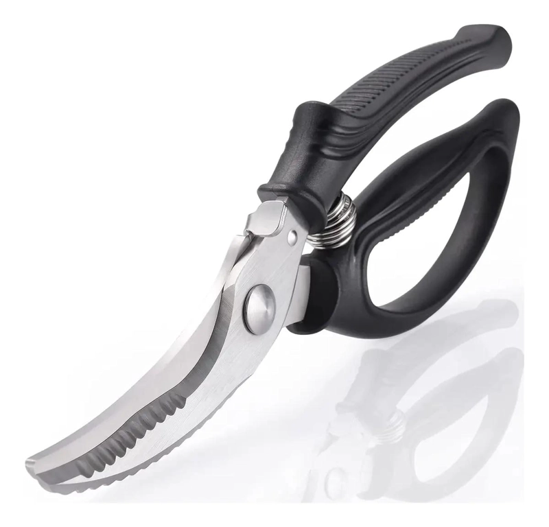 TIJERAS MULTIFUNCIONALES DE ACERO INOXIDABLE PARA AVES Y VERDURAS CON RESORTE - 7