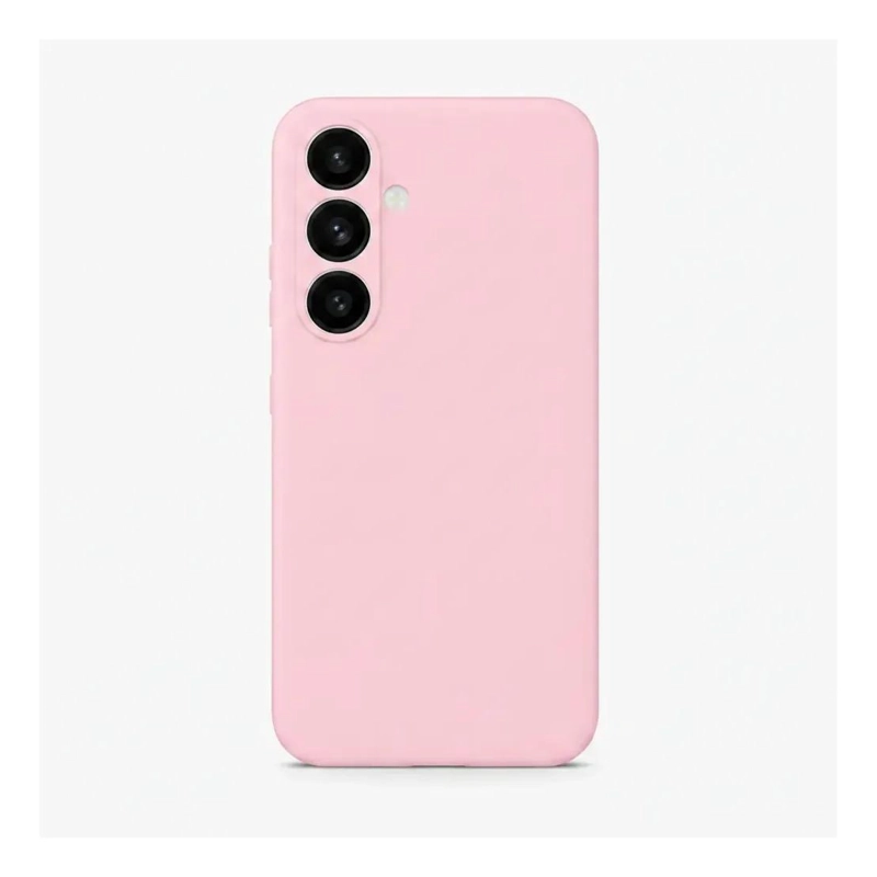 CARCASA DE SILICONA ROSA PARA SAMSUNG S24 FE CON LAMINA DE VIDRIO - 3