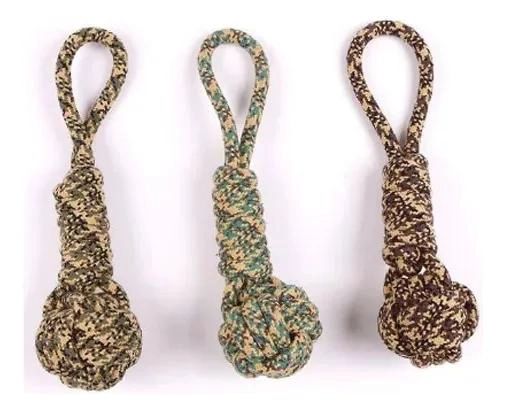 MORDEDOR DE CUERDA CAMUFLAJE PARA PERROS 30 CM - 1