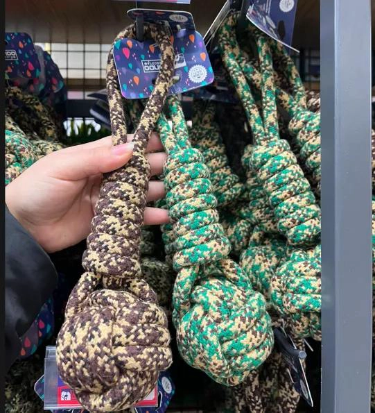 MORDEDOR DE CUERDA CAMUFLAJE PARA PERROS 30 CM - 2