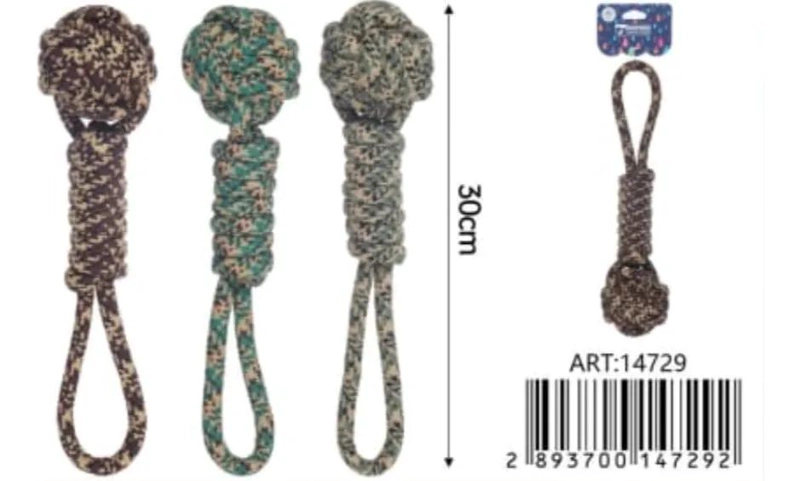 MORDEDOR DE CUERDA CAMUFLAJE PARA PERROS 30 CM - 3