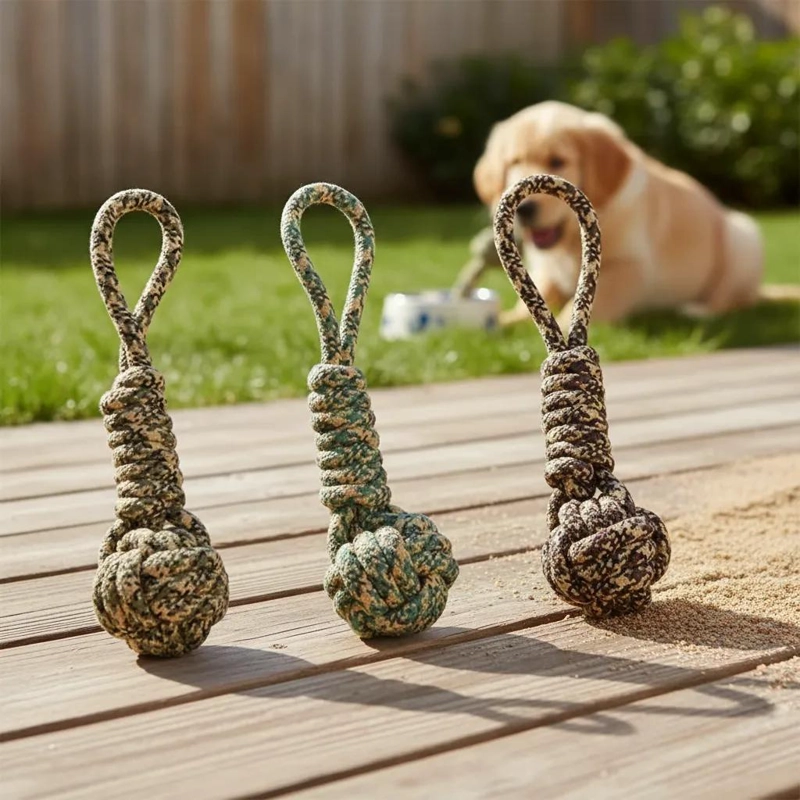 MORDEDOR DE CUERDA CAMUFLAJE PARA PERROS 30 CM - 4
