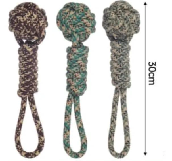MORDEDOR DE CUERDA CAMUFLAJE PARA PERROS 30 CM - 5