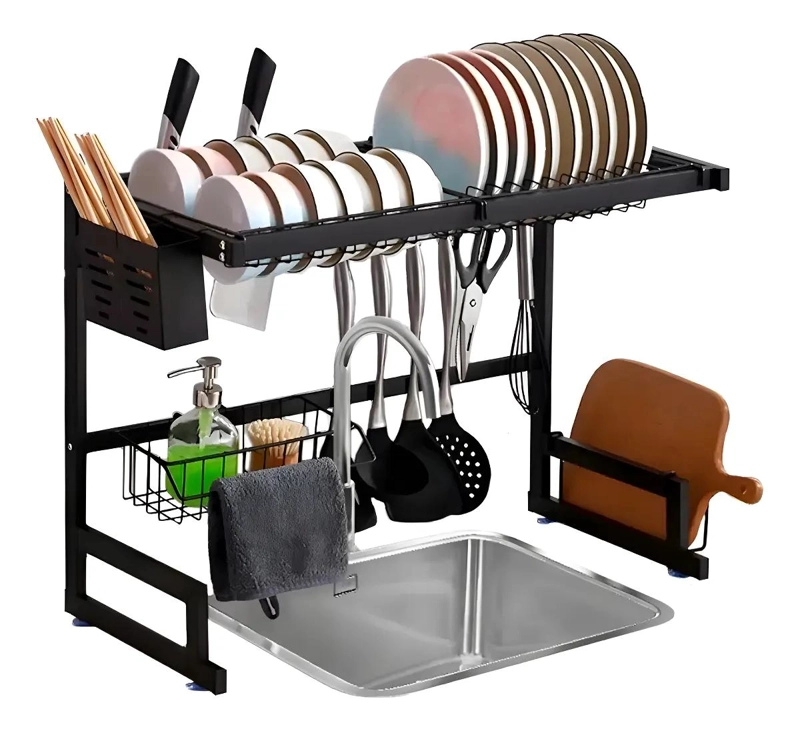 ESCURRIDOR DE COCINA DE ACERO INOXIDABLE 65 CM PARA PLATOS - 1