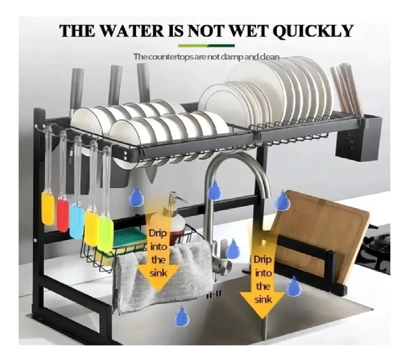 ESCURRIDOR DE COCINA DE ACERO INOXIDABLE 65 CM PARA PLATOS - 5