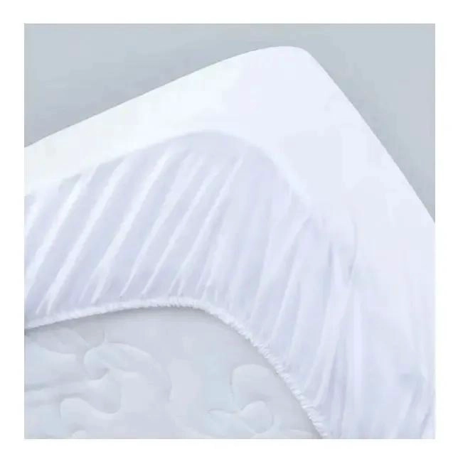CUBRE COLCHON IMPERMEABLE KING CON FUNDAS BLANCAS Y RAYAS - 4