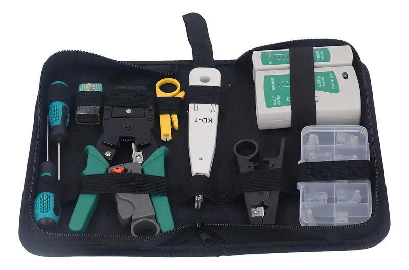 KIT DE HERRAMIENTAS PARA REPARACION DE REDES Y CABLES - 1