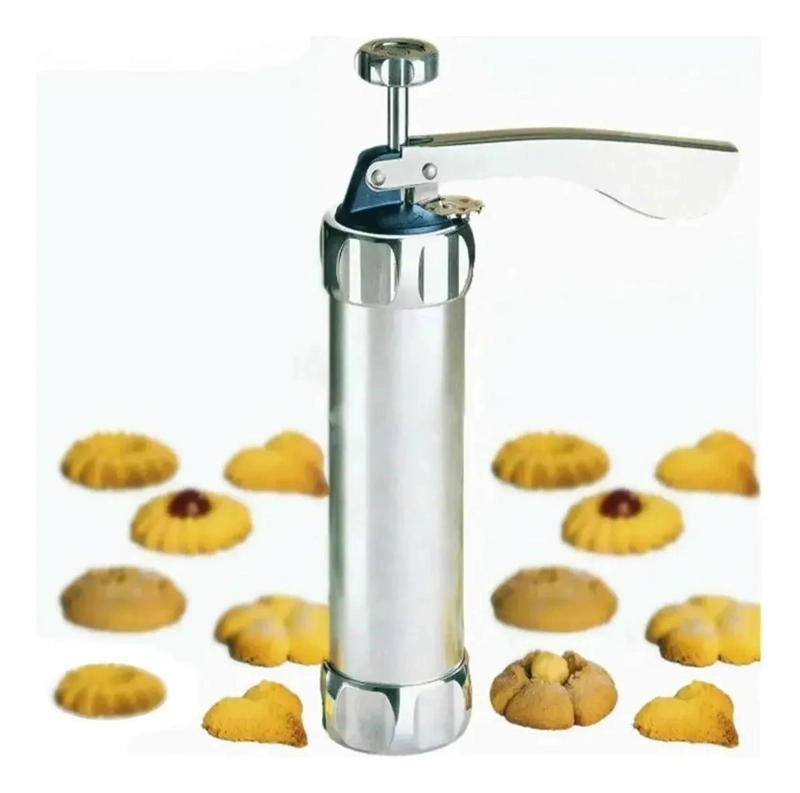 MAQUINA PARA ELABORAR GALLETAS DE ALUMINIO CON BOQUILLAS INTERCAMBIABLES - 3