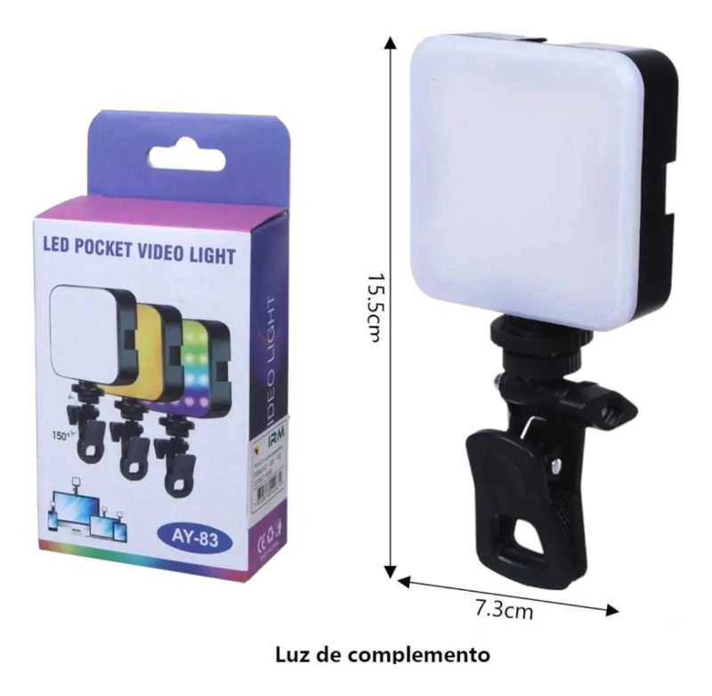 MINI LUZ LED RGB PORTATIL PARA VIDEOS Y LLAMADAS - 2