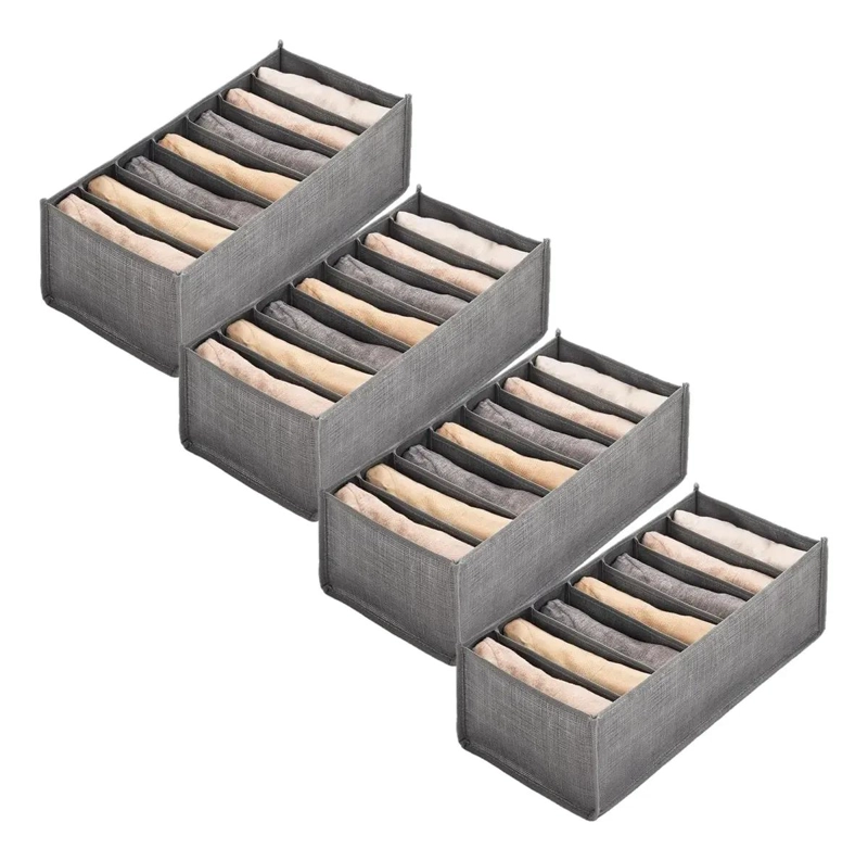 PACK DE 4 ORGANIZADORES PLEGABLES PARA ROPA INTERIOR CON 7 DIVISIONES - 3