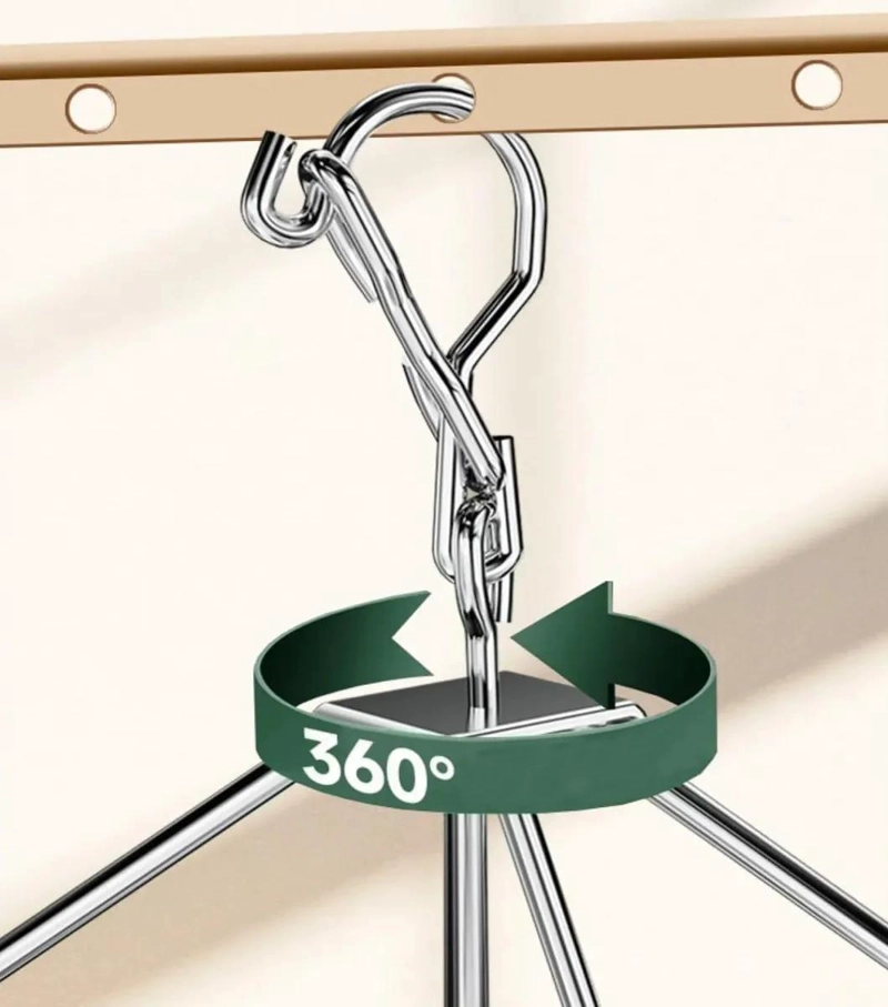 COLGADOR PLEGABLE PARA CALCETINES Y ROPA INTERIOR CON 24 CLIPS - 3